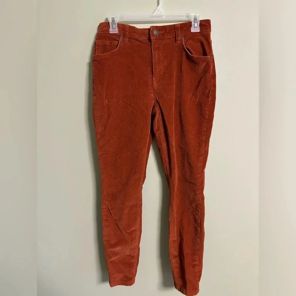 Patagonia Corduroy Pants Women’s Orange Organic Cotton Straight Leg Size 28
